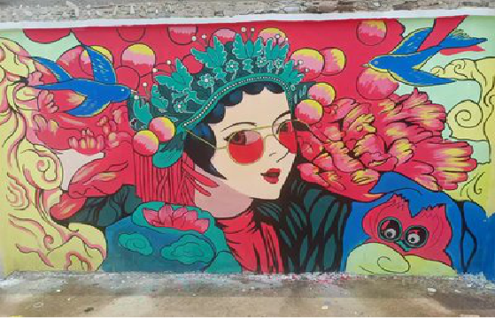 习水墙体彩绘-网红墙