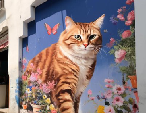 习水自己绘制有个性的手绘墙