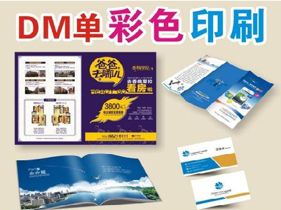 习水单页印刷，色彩搭配简单。