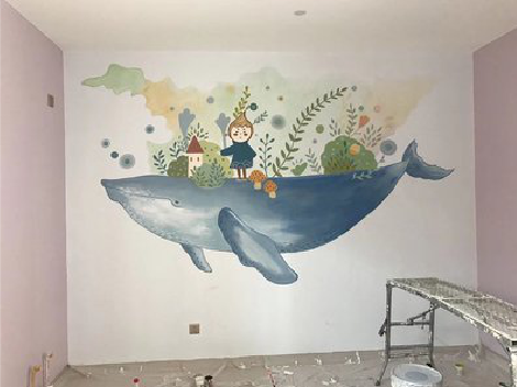 习水手绘墙的特点及优势。